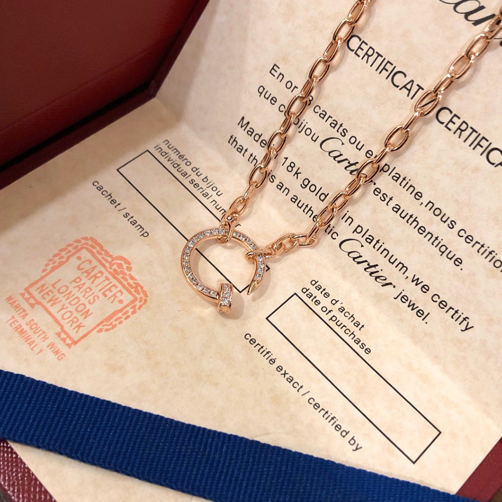 [Rose Tomorrow]JUSTE NECKLACE FULL DIAMONDS