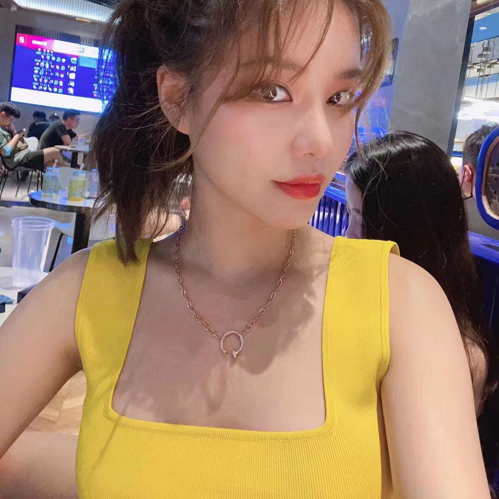 [Rose Tomorrow]JUSTE NECKLACE FULL DIAMONDS