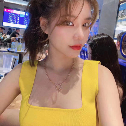 [Rose Tomorrow]JUSTE NECKLACE FULL DIAMONDS