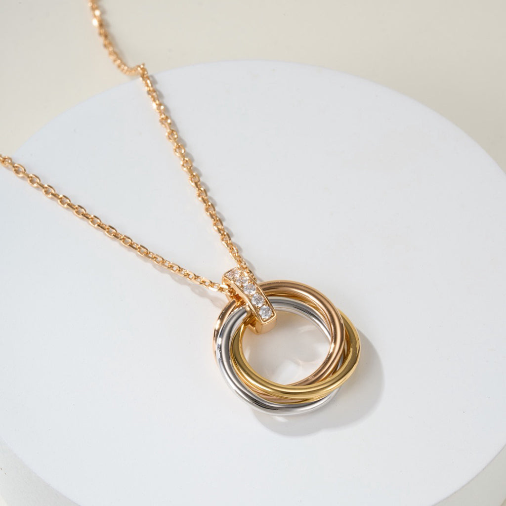[Rose Tomorrow]TRINITY MEDIUM  DIAMONDS NECKLACE