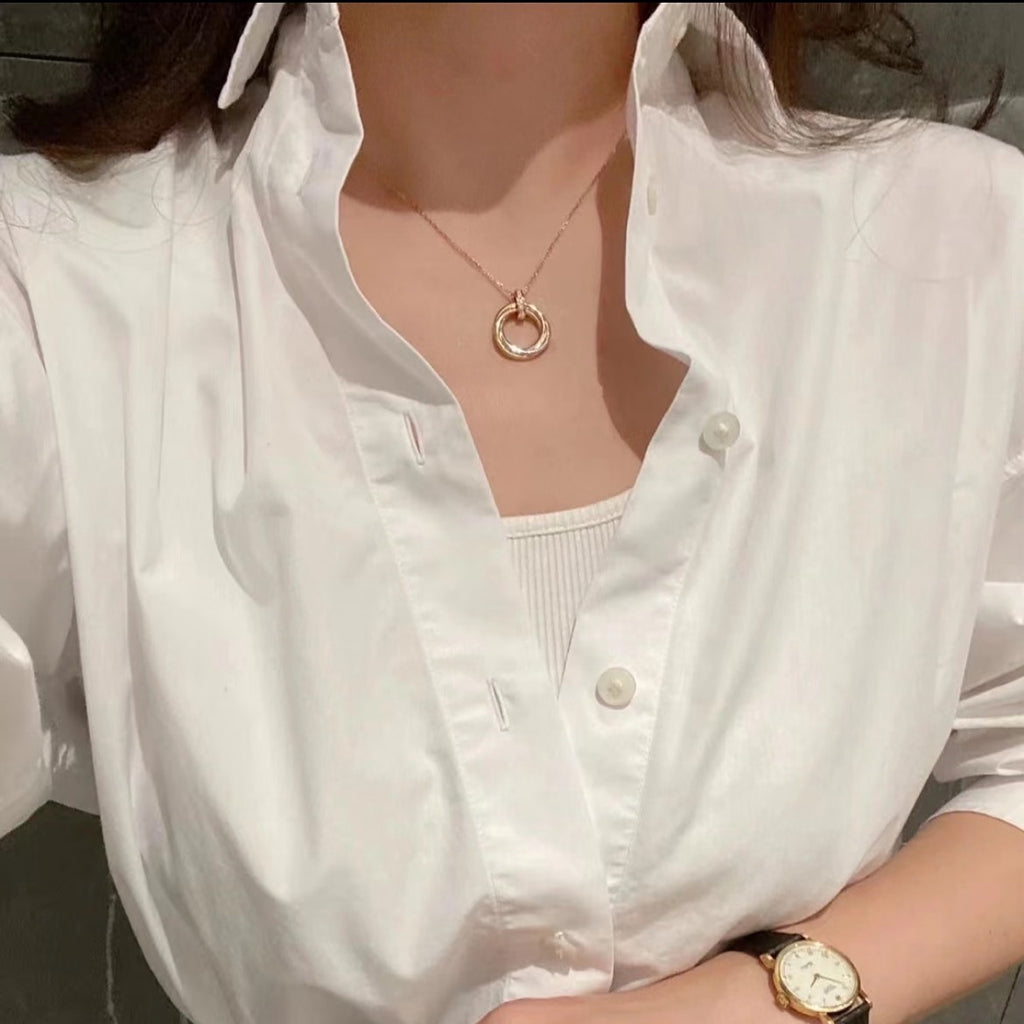 [Rose Tomorrow]TRINITY MEDIUM  DIAMONDS NECKLACE