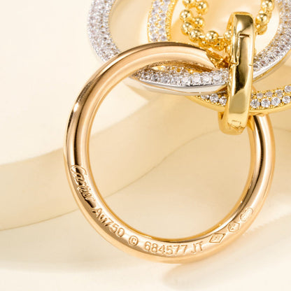 [Rose Tomorrow]TRINITY LARGE FULL DIAMOND  NECKLACE