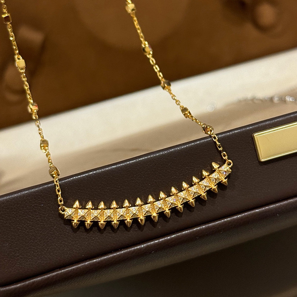[Rose Tomorrow]CLASH  SMALL FULL DIAMOND NECKLACE
