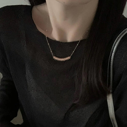 [Rose Tomorrow]CLASH  SMALL FULL DIAMOND NECKLACE