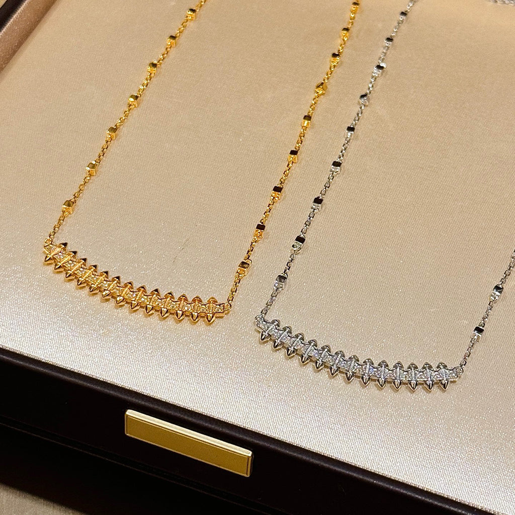 [Rose Tomorrow]CLASH  SMALL FULL DIAMOND NECKLACE