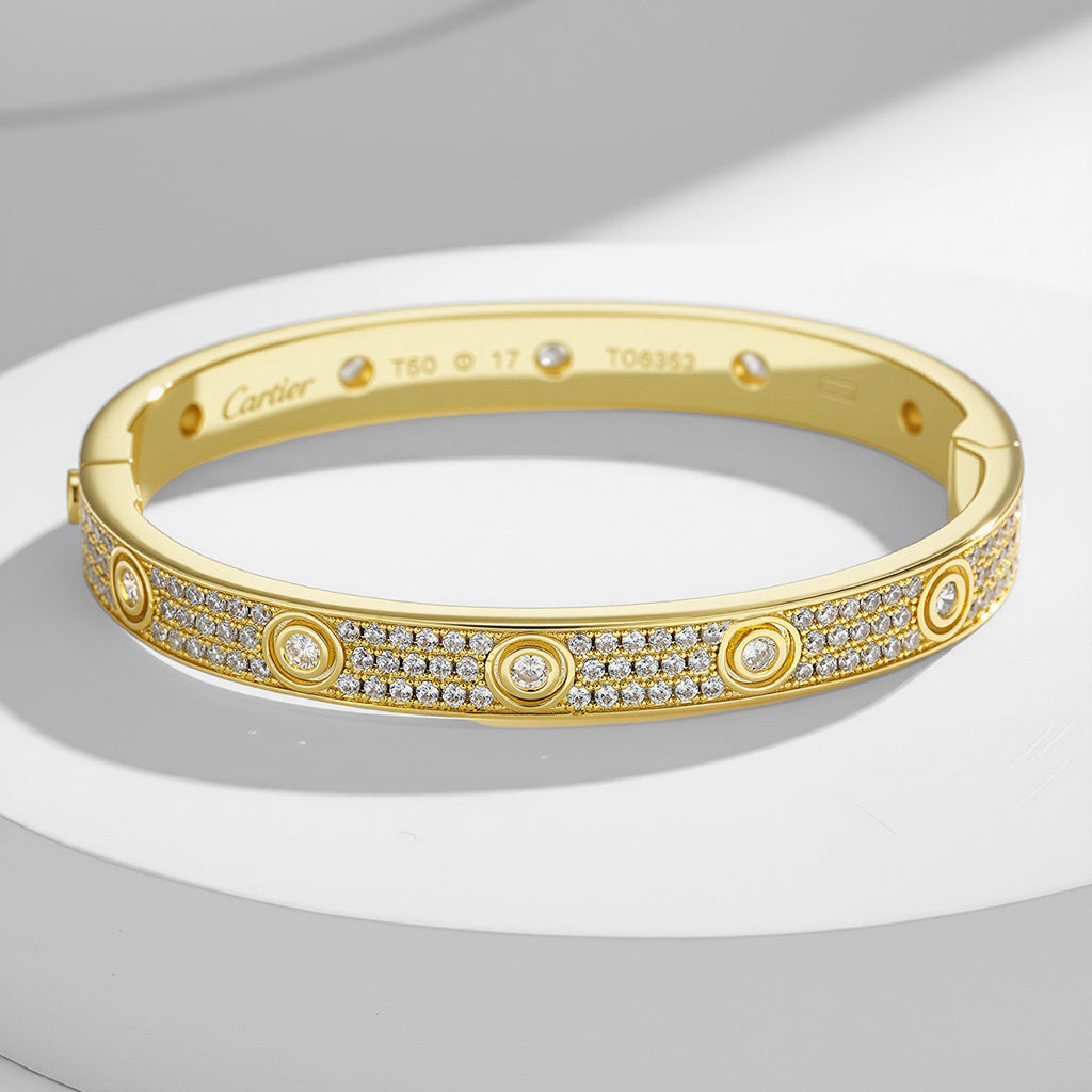 [Rose Tomorrow]LOVE BRACELET 6.1MM DIAMOND-PAVED 10 BIG DIAMONDS