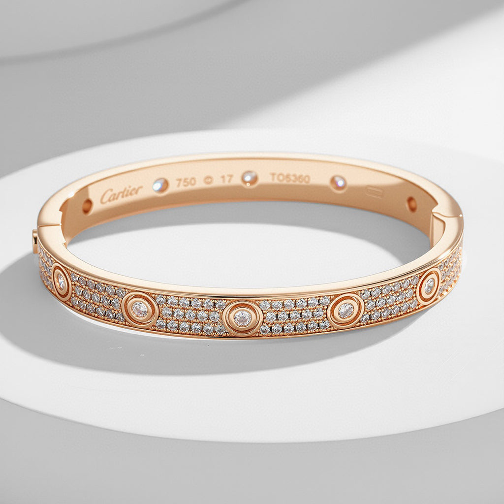 [Rose Tomorrow]LOVE BRACELET 6.1MM DIAMOND-PAVED 10 BIG DIAMONDS
