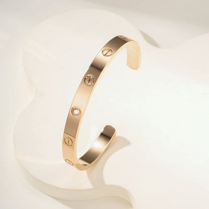 [Rose Tomorrow]LOVE BRACELET 6.1MM 1 DIAMOND OPEN CUFF