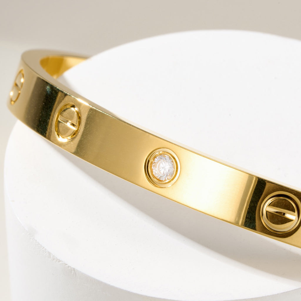 [Rose Tomorrow]LOVE BRACELET 6.1MM 1 DIAMOND OPEN CUFF