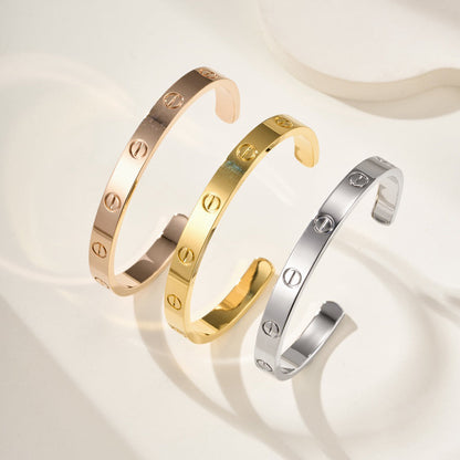 [Rose Tomorrow]LOVE BRACELET 6.1MM OPEN CUFF