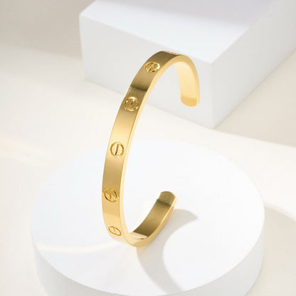 [Rose Tomorrow]LOVE BRACELET 6.1MM OPEN CUFF