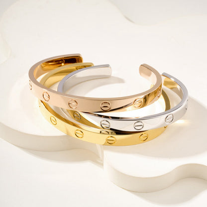 [Rose Tomorrow]LOVE BRACELET 6.1MM OPEN CUFF