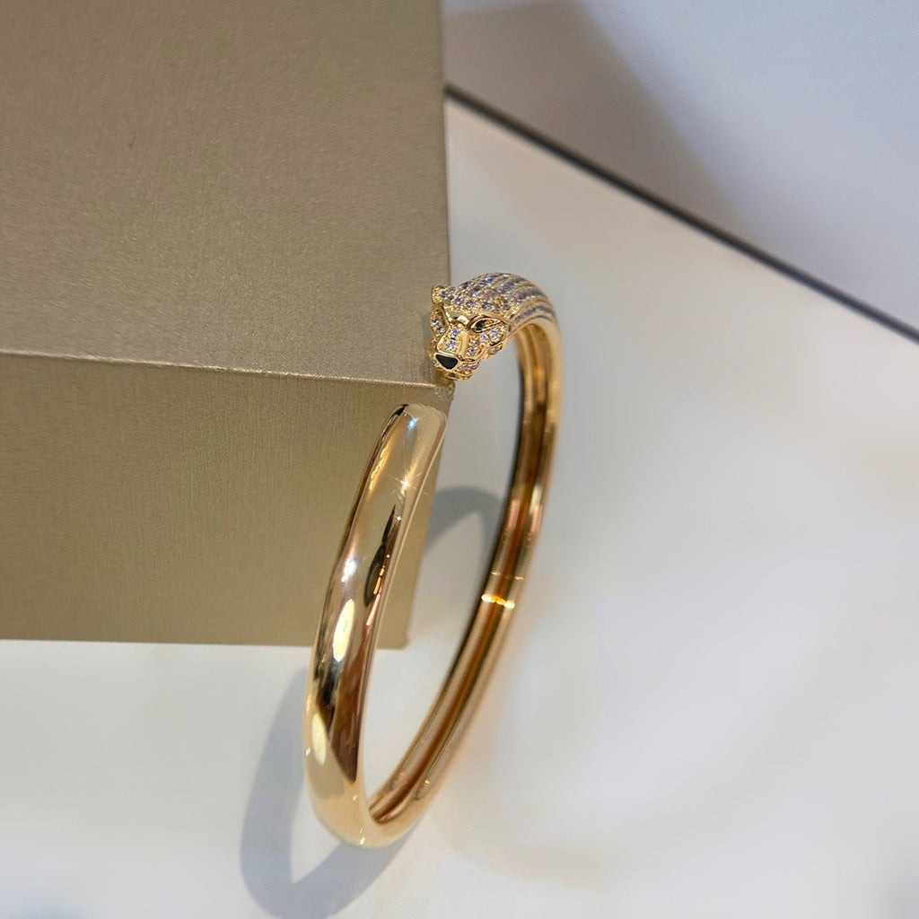 [Rose Tomorrow]PANTHERE HALF DIAMOND OPEN BRACELET