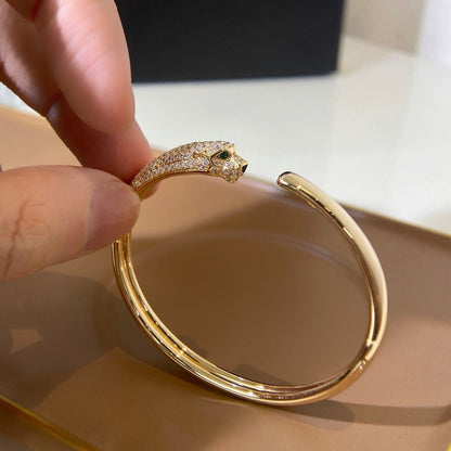 [Rose Tomorrow]PANTHERE HALF DIAMOND OPEN BRACELET