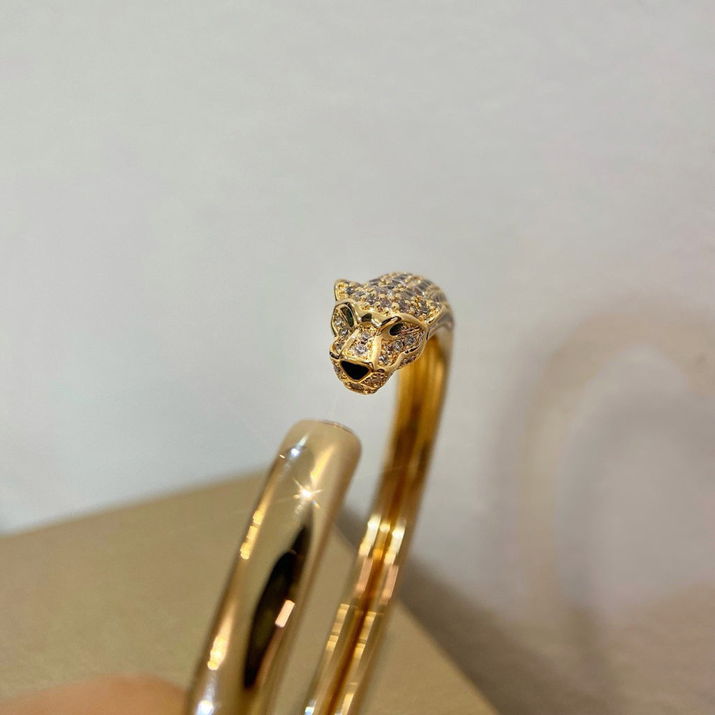 [Rose Tomorrow]PANTHERE HALF DIAMOND OPEN BRACELET