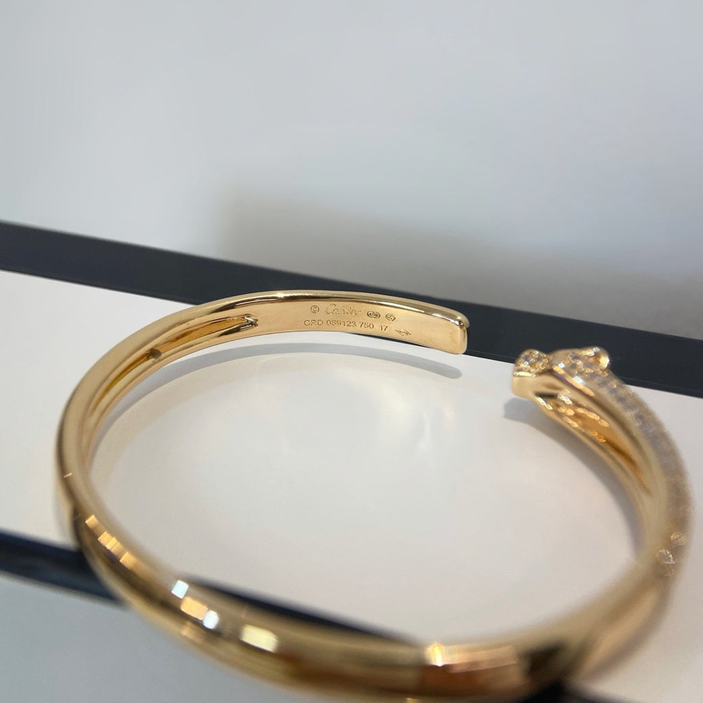 [Rose Tomorrow]PANTHERE HALF DIAMOND OPEN BRACELET