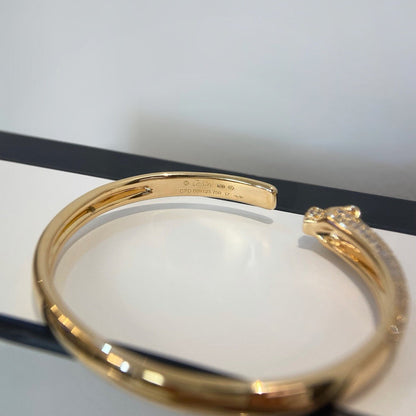 [Rose Tomorrow]PANTHERE HALF DIAMOND OPEN BRACELET