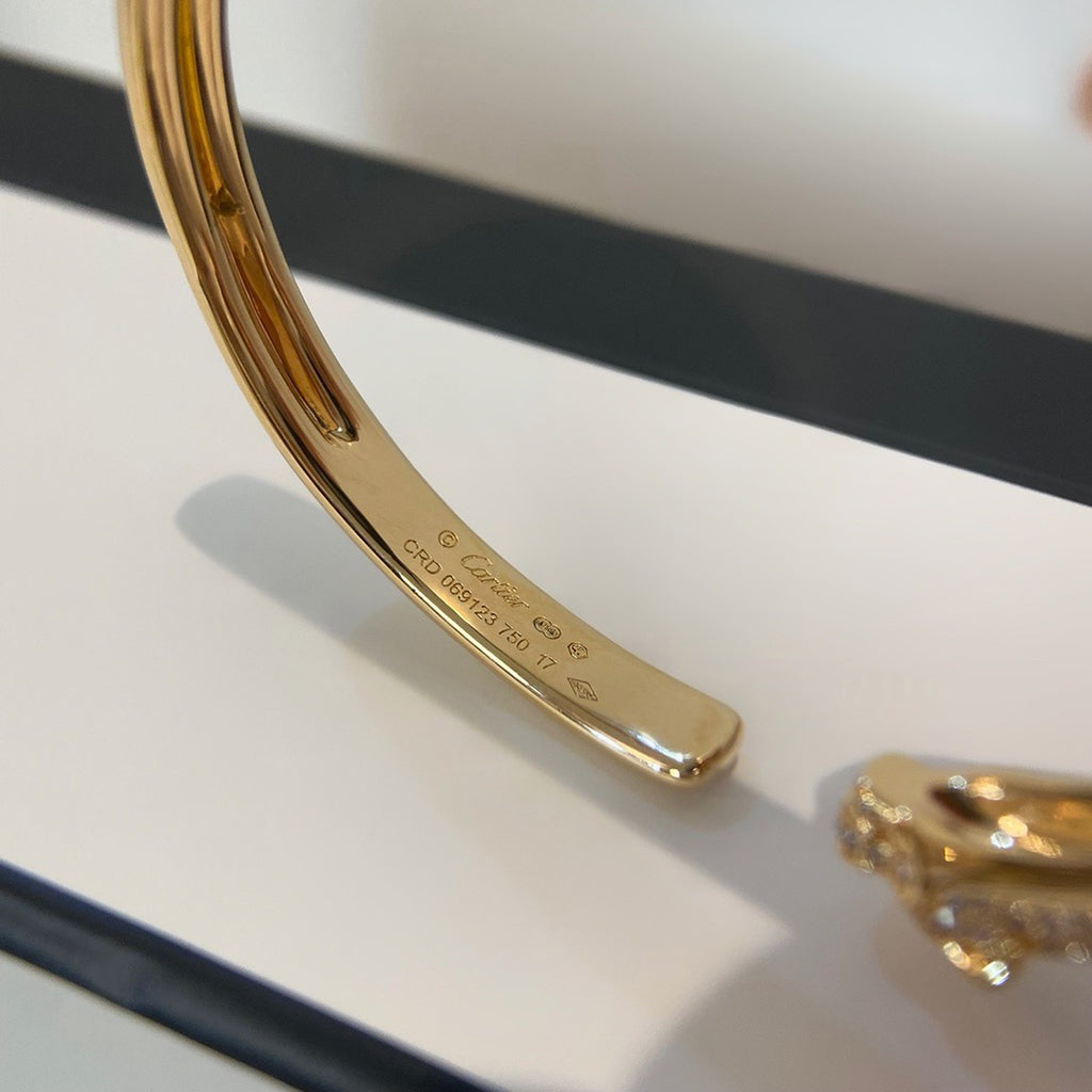 [Rose Tomorrow]PANTHERE HALF DIAMOND OPEN BRACELET