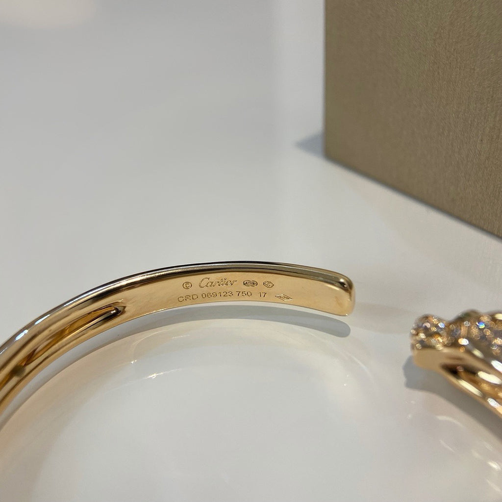 [Rose Tomorrow]PANTHERE HALF DIAMOND OPEN BRACELET