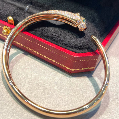 [Rose Tomorrow]PANTHERE HALF DIAMOND OPEN BRACELET