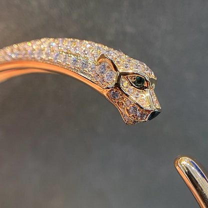 [Rose Tomorrow]PANTHERE HALF DIAMOND OPEN BRACELET