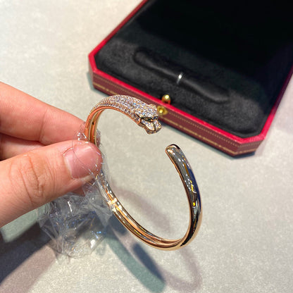 [Rose Tomorrow]PANTHERE HALF DIAMOND OPEN BRACELET