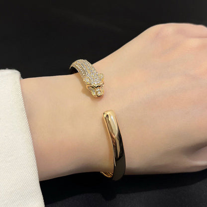 [Rose Tomorrow]PANTHERE HALF DIAMOND OPEN BRACELET