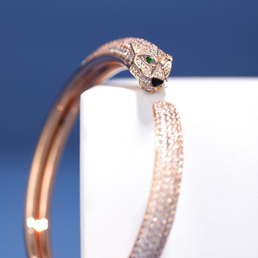 [Rose Tomorrow]PANTHERE FULL DIAMOND OPEN BRACELET