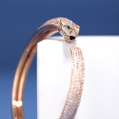 [Rose Tomorrow]PANTHERE FULL DIAMOND OPEN BRACELET