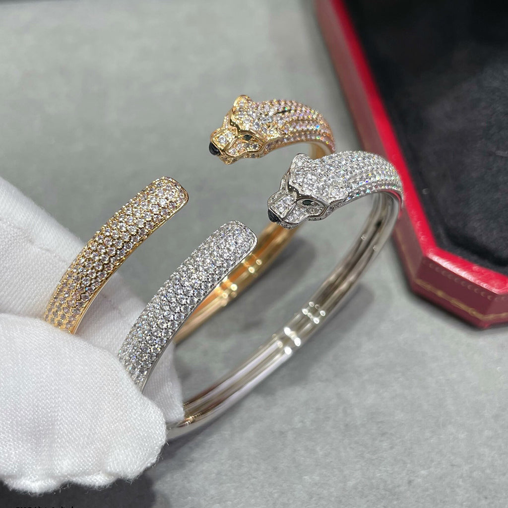[Rose Tomorrow]PANTHERE FULL DIAMOND OPEN BRACELET