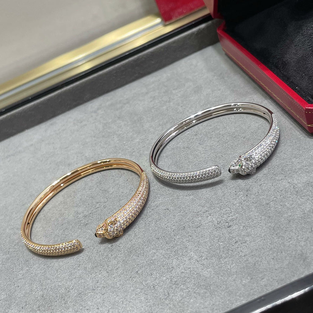 [Rose Tomorrow]PANTHERE FULL DIAMOND OPEN BRACELET