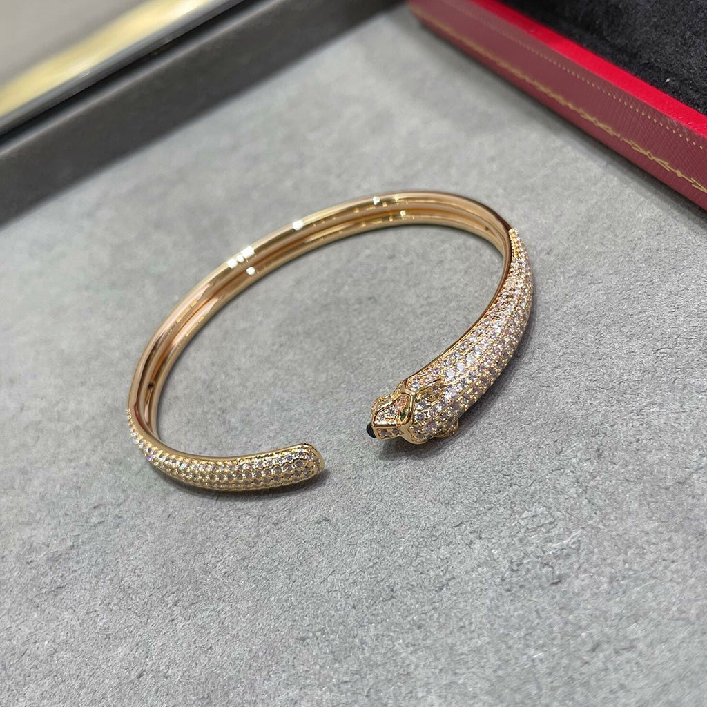 [Rose Tomorrow]PANTHERE FULL DIAMOND OPEN BRACELET