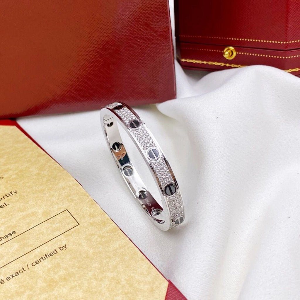 [Rose Tomorrow]LOVE BRACELET 6.1MM DIAMOND-PAVED CERAMIC