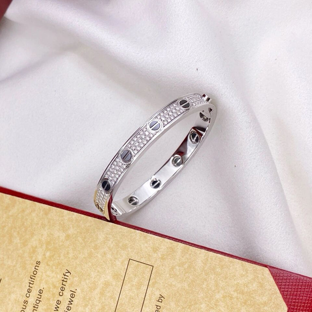 [Rose Tomorrow]LOVE BRACELET 6.1MM DIAMOND-PAVED CERAMIC
