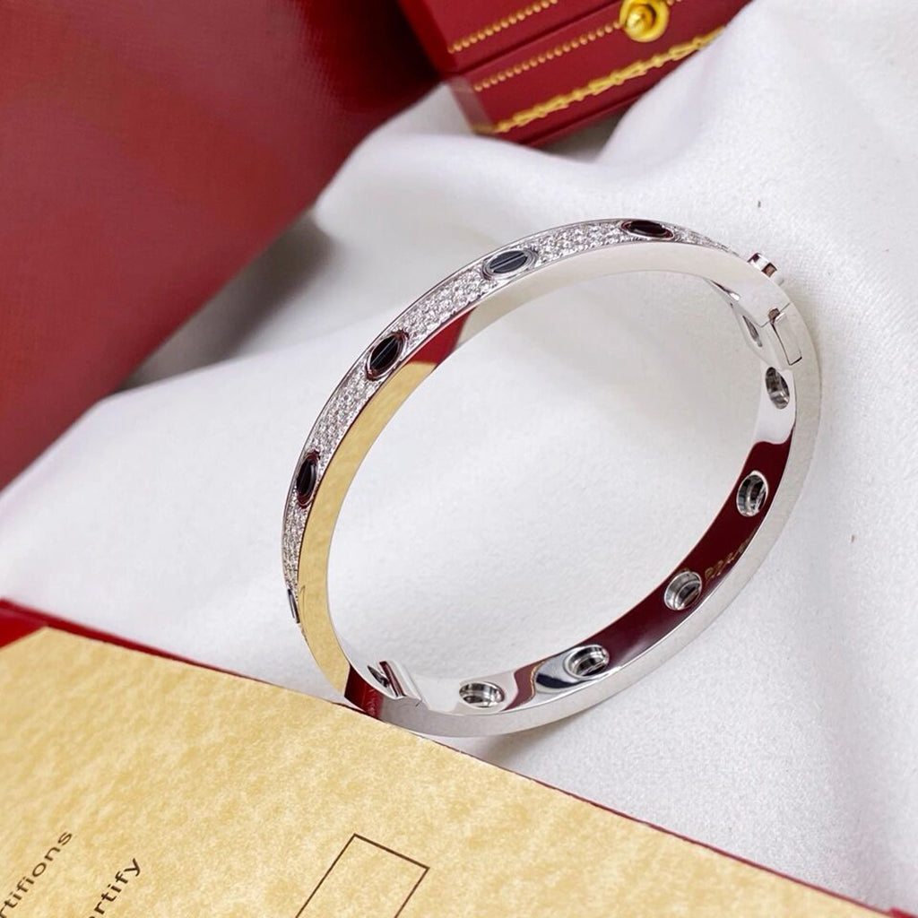 [Rose Tomorrow]LOVE BRACELET 6.1MM DIAMOND-PAVED CERAMIC