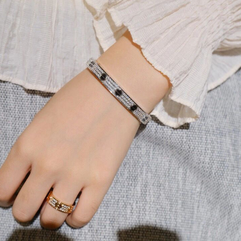 [Rose Tomorrow]LOVE BRACELET 6.1MM DIAMOND-PAVED CERAMIC
