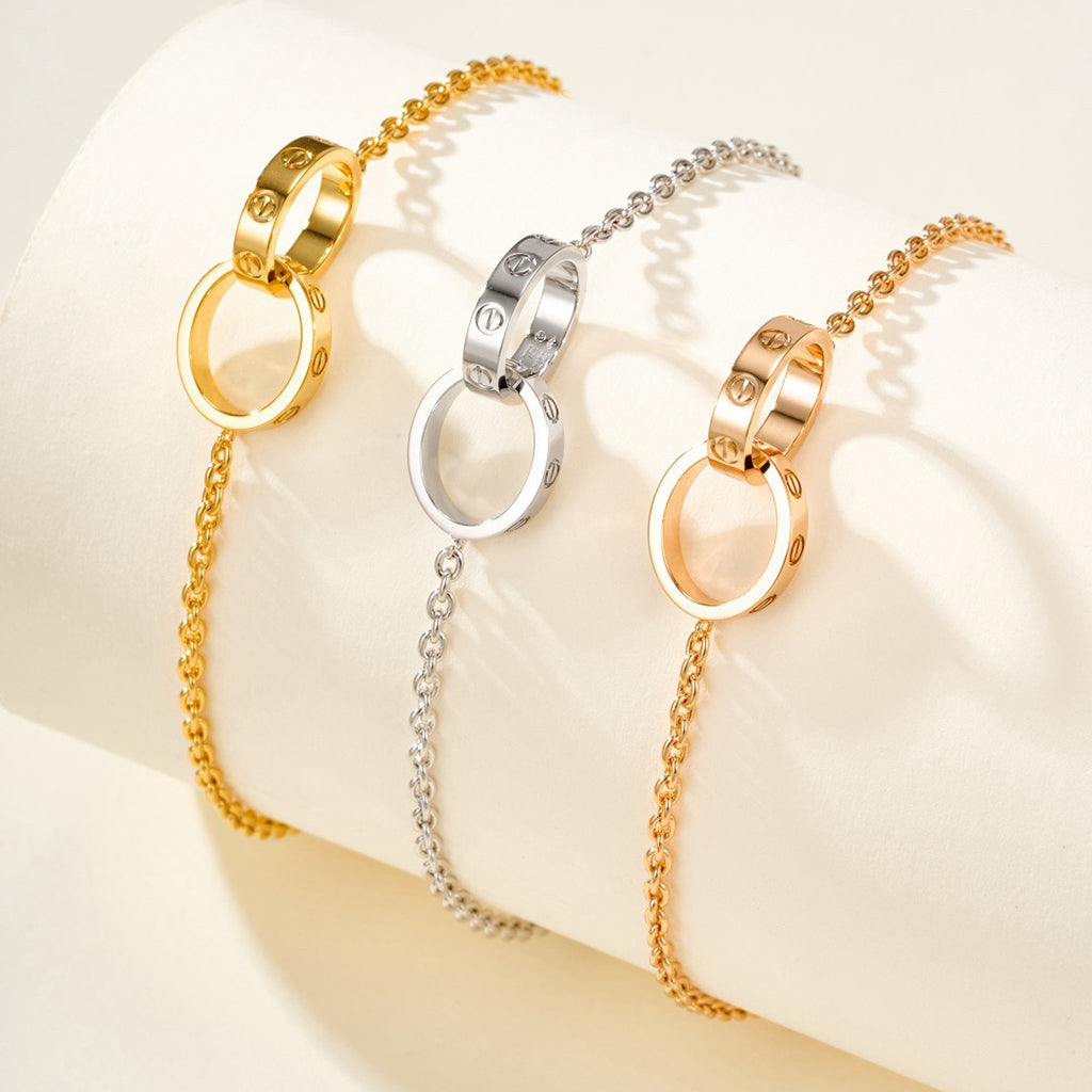 [Rose Tomorrow]LOVE BRACELET DOUBLE RING