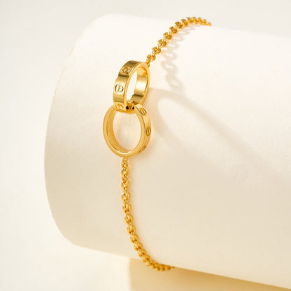 [Rose Tomorrow]LOVE BRACELET DOUBLE RING