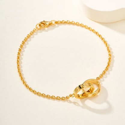 [Rose Tomorrow]LOVE BRACELET DOUBLE RING