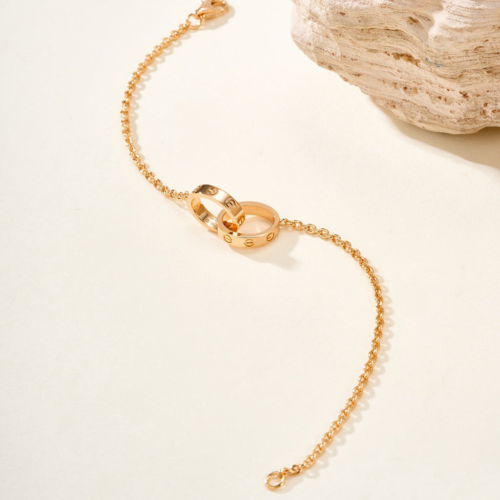 [Rose Tomorrow]LOVE BRACELET DOUBLE RING