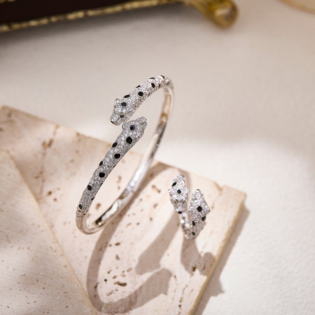 [Rose Tomorrow]PANTHERE DOUBLE HEADED FULL DIAMOND  RING
