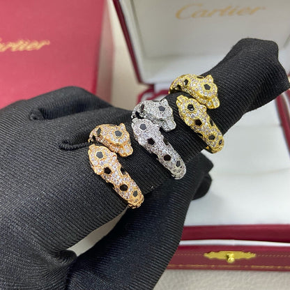 [Rose Tomorrow]PANTHERE DOUBLE HEADED FULL DIAMOND  RING