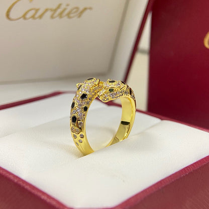 [Rose Tomorrow]PANTHERE DOUBLE HEADED FULL DIAMOND  RING