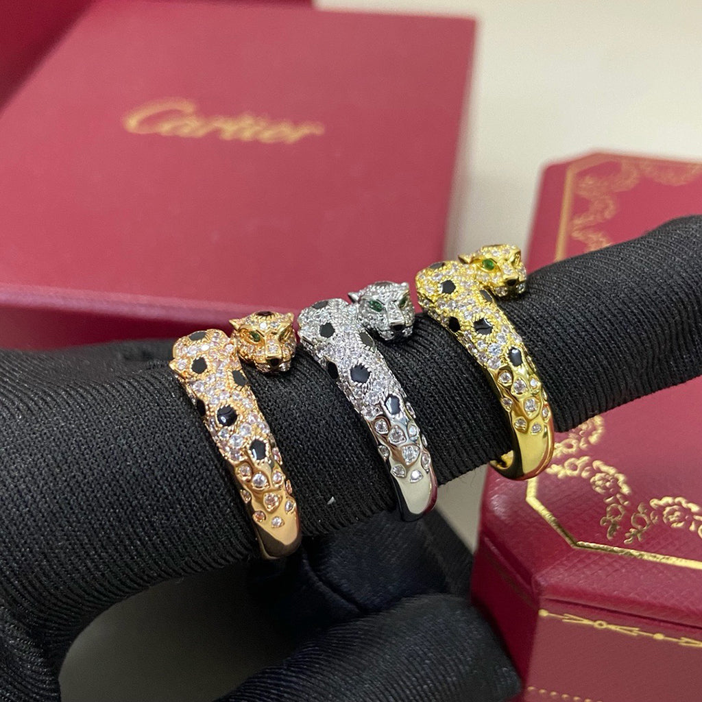 [Rose Tomorrow]PANTHERE DOUBLE HEADED FULL DIAMOND  RING