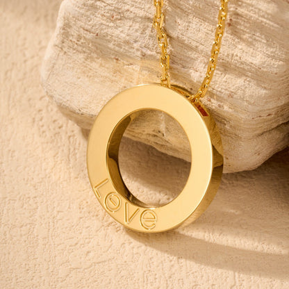 [Rose Tomorrow]LOVE NECKLACE 16MM  FULL DIAMOND