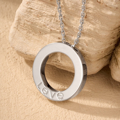 [Rose Tomorrow]LOVE NECKLACE 16MM  FULL DIAMOND