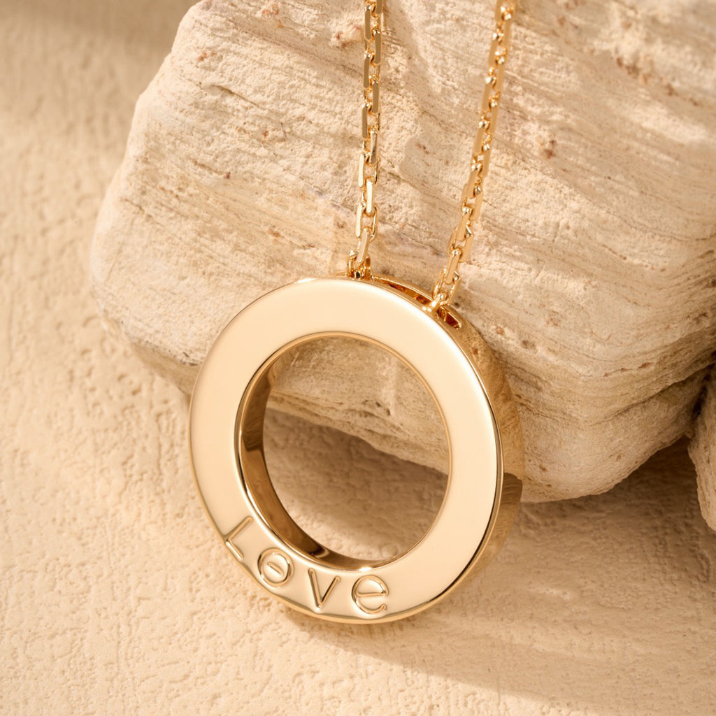 [Rose Tomorrow]LOVE NECKLACE 16MM  FULL DIAMOND