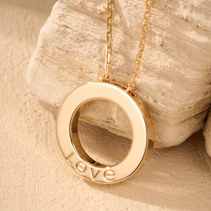 [Rose Tomorrow]LOVE NECKLACE 16MM  FULL DIAMOND