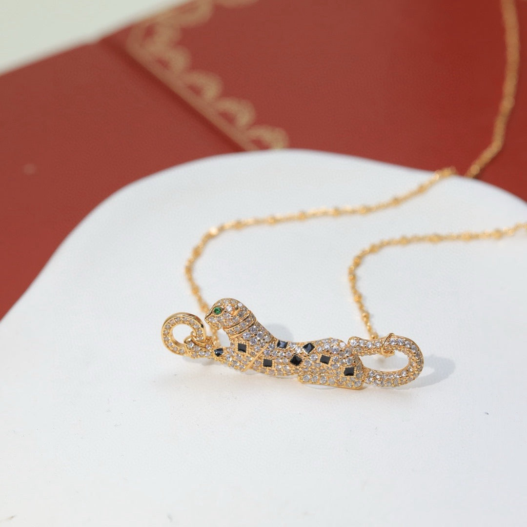[Rose Tomorrow]PANTHERE PAVED DIAMOND NECKLACE