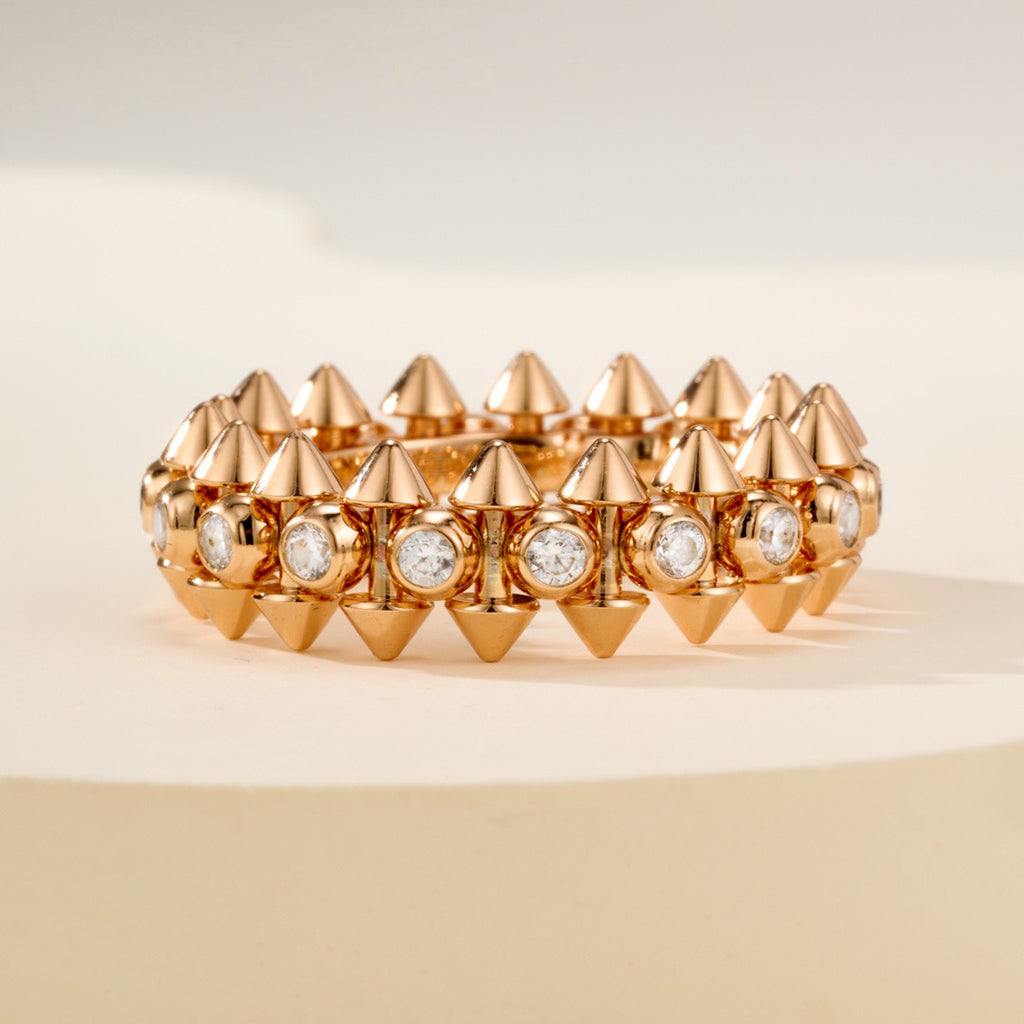 [Rose Tomorrow]CLASH 6.8MM DIAMOND MEDIUM RING
